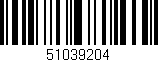 Código de barras (EAN, GTIN, SKU, ISBN): '51039204'