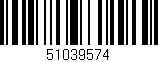 Código de barras (EAN, GTIN, SKU, ISBN): '51039574'