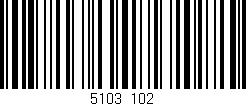 Código de barras (EAN, GTIN, SKU, ISBN): '5103/102'