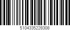 Código de barras (EAN, GTIN, SKU, ISBN): '5104335228308'