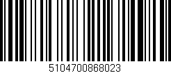 Código de barras (EAN, GTIN, SKU, ISBN): '5104700868023'