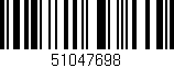 Código de barras (EAN, GTIN, SKU, ISBN): '51047698'