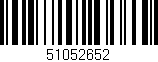 Código de barras (EAN, GTIN, SKU, ISBN): '51052652'