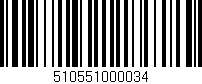 Código de barras (EAN, GTIN, SKU, ISBN): '510551000034'