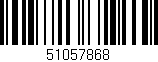 Código de barras (EAN, GTIN, SKU, ISBN): '51057868'