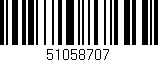Código de barras (EAN, GTIN, SKU, ISBN): '51058707'