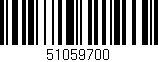 Código de barras (EAN, GTIN, SKU, ISBN): '51059700'