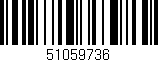 Código de barras (EAN, GTIN, SKU, ISBN): '51059736'