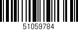 Código de barras (EAN, GTIN, SKU, ISBN): '51059784'