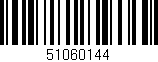 Código de barras (EAN, GTIN, SKU, ISBN): '51060144'