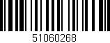 Código de barras (EAN, GTIN, SKU, ISBN): '51060268'