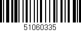 Código de barras (EAN, GTIN, SKU, ISBN): '51060335'