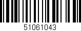Código de barras (EAN, GTIN, SKU, ISBN): '51061043'