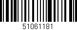 Código de barras (EAN, GTIN, SKU, ISBN): '51061181'