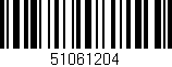 Código de barras (EAN, GTIN, SKU, ISBN): '51061204'