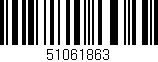 Código de barras (EAN, GTIN, SKU, ISBN): '51061863'