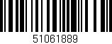 Código de barras (EAN, GTIN, SKU, ISBN): '51061889'