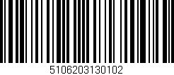 Código de barras (EAN, GTIN, SKU, ISBN): '5106203130102'