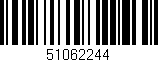 Código de barras (EAN, GTIN, SKU, ISBN): '51062244'
