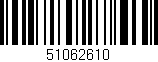Código de barras (EAN, GTIN, SKU, ISBN): '51062610'