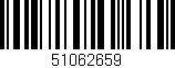 Código de barras (EAN, GTIN, SKU, ISBN): '51062659'