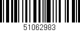 Código de barras (EAN, GTIN, SKU, ISBN): '51062983'