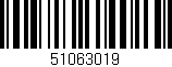 Código de barras (EAN, GTIN, SKU, ISBN): '51063019'