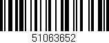 Código de barras (EAN, GTIN, SKU, ISBN): '51063652'