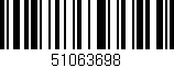 Código de barras (EAN, GTIN, SKU, ISBN): '51063698'