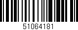 Código de barras (EAN, GTIN, SKU, ISBN): '51064181'
