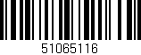 Código de barras (EAN, GTIN, SKU, ISBN): '51065116'