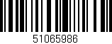 Código de barras (EAN, GTIN, SKU, ISBN): '51065986'