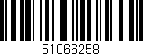 Código de barras (EAN, GTIN, SKU, ISBN): '51066258'