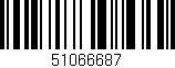 Código de barras (EAN, GTIN, SKU, ISBN): '51066687'