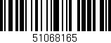 Código de barras (EAN, GTIN, SKU, ISBN): '51068165'