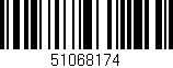 Código de barras (EAN, GTIN, SKU, ISBN): '51068174'