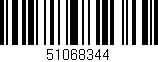 Código de barras (EAN, GTIN, SKU, ISBN): '51068344'