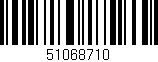 Código de barras (EAN, GTIN, SKU, ISBN): '51068710'