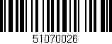 Código de barras (EAN, GTIN, SKU, ISBN): '51070026'