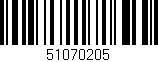 Código de barras (EAN, GTIN, SKU, ISBN): '51070205'