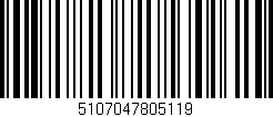 Código de barras (EAN, GTIN, SKU, ISBN): '5107047805119'