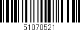 Código de barras (EAN, GTIN, SKU, ISBN): '51070521'
