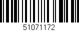 Código de barras (EAN, GTIN, SKU, ISBN): '51071172'