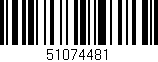 Código de barras (EAN, GTIN, SKU, ISBN): '51074481'