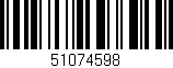 Código de barras (EAN, GTIN, SKU, ISBN): '51074598'