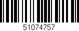 Código de barras (EAN, GTIN, SKU, ISBN): '51074757'