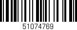 Código de barras (EAN, GTIN, SKU, ISBN): '51074769'