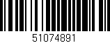 Código de barras (EAN, GTIN, SKU, ISBN): '51074891'