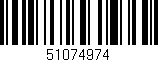 Código de barras (EAN, GTIN, SKU, ISBN): '51074974'