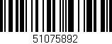 Código de barras (EAN, GTIN, SKU, ISBN): '51075892'